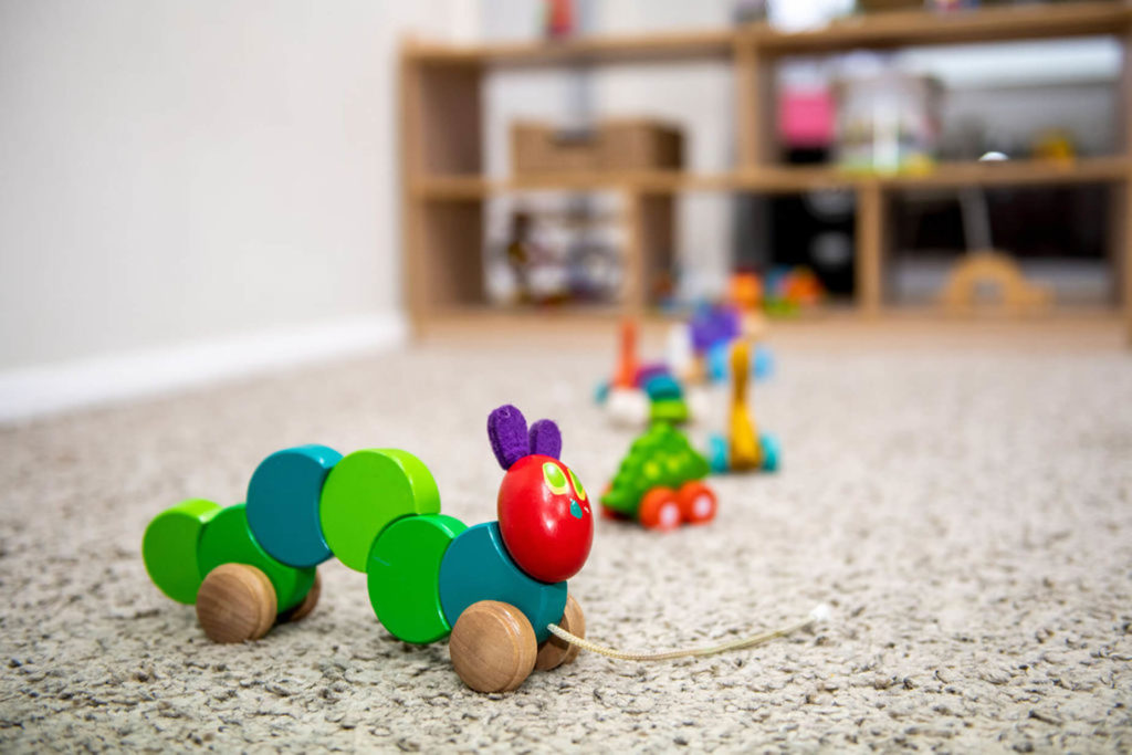 Hungry Caterpillar wooden toy in childcare centre