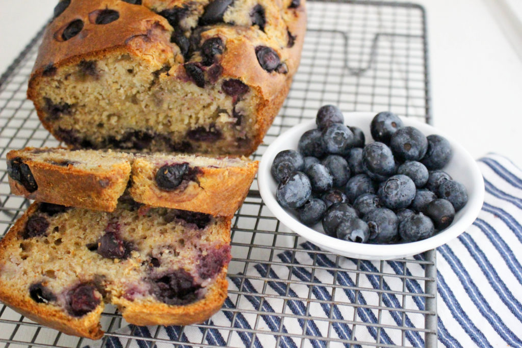 Healthy lemon and blueberry bread