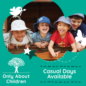 Four preschool boys at an Only About Children Campus