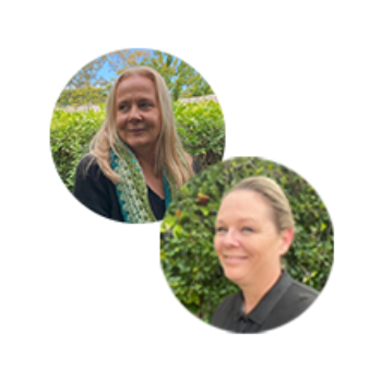 Julie-Ann Maxwell and Natalie Carter