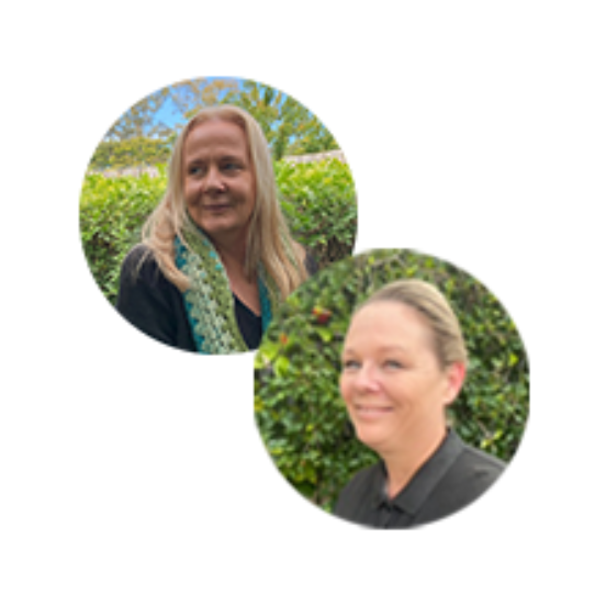 Julie-Ann Maxwell and Natalie Carter