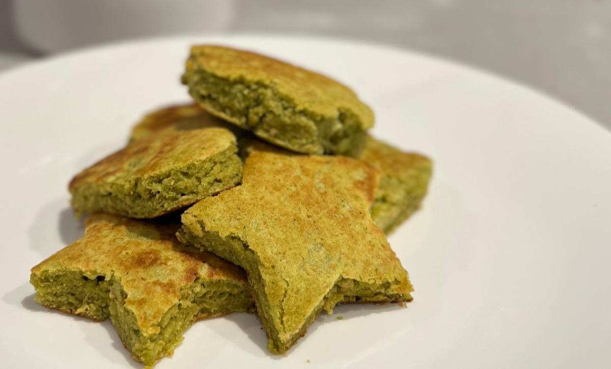 MasterChef Tommy’s Wholemeal, Spinach and Mango Pancakes