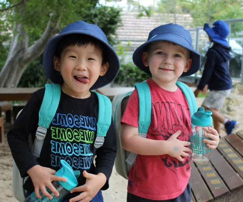 two preschool boys at and Only About Children campus