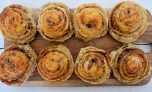 Cheese and vegemite scrolls