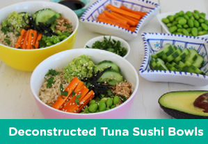 deconstructed tuna bowl